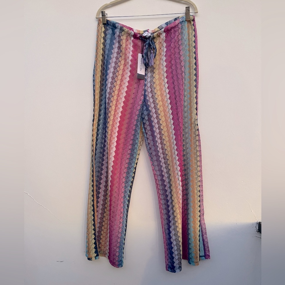 NWT Marina Blu Swim Beach coverup pants with side slits